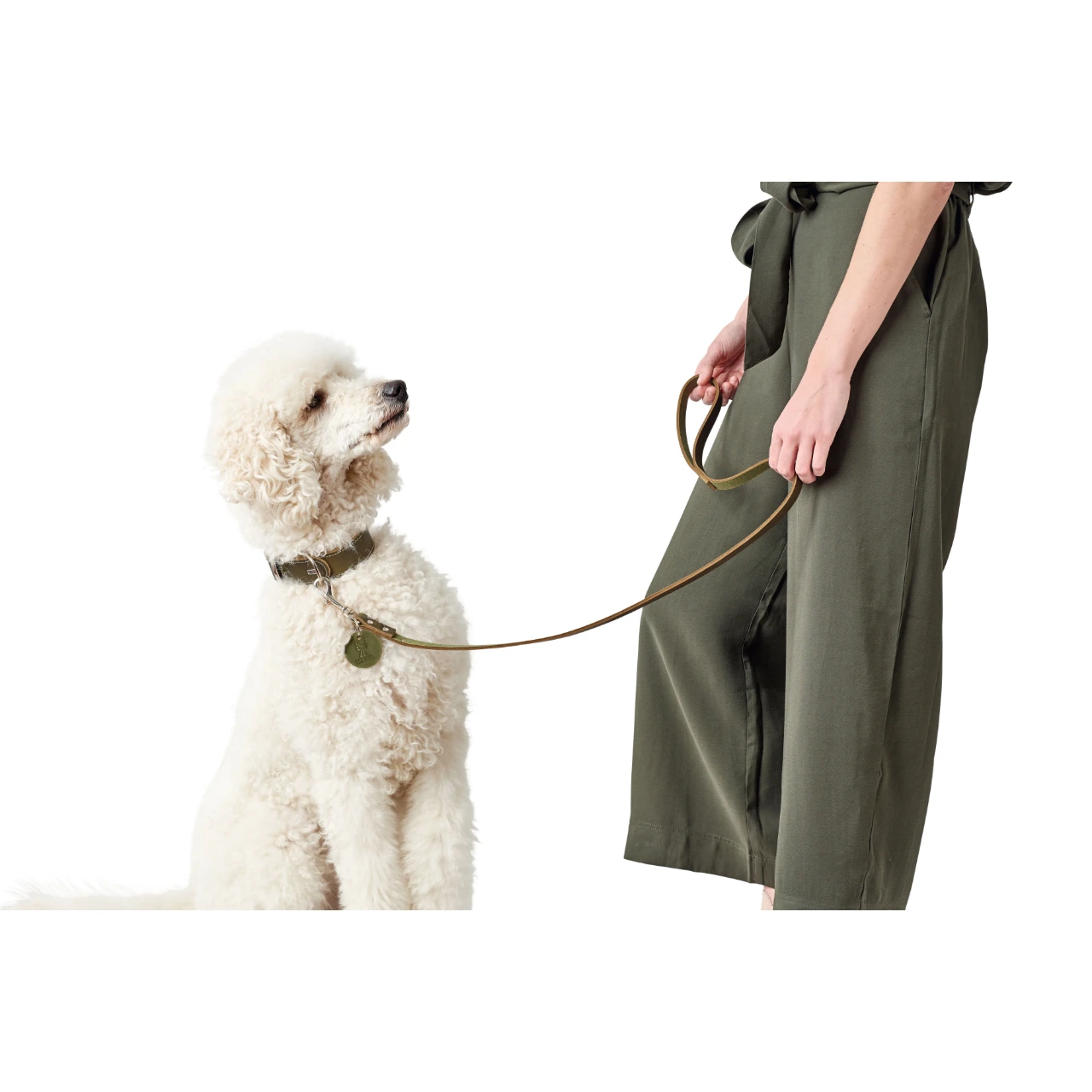 Hunter Aalborg Sport Oliven 32 hundehalsbånd - 24-29 cm